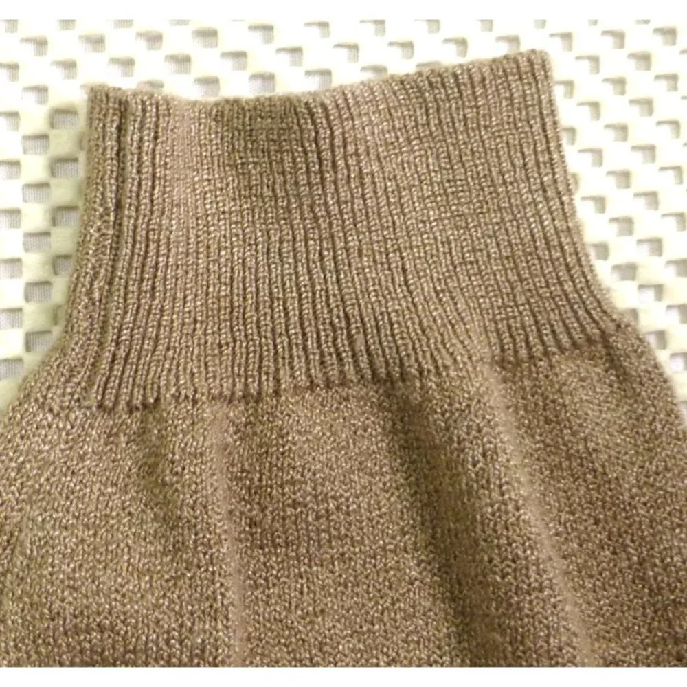 Vintage Bachrach Made In Italy Ribbed Tan Knit Pullover Sweater M - Picture 7 of 7